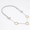 L gold rings chain necklace