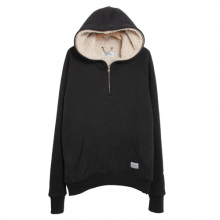 SP JOSHUA RAGLAN FUR HOOD LS-BLACK