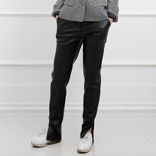 SLIM LEG LONG LEATHER брюки