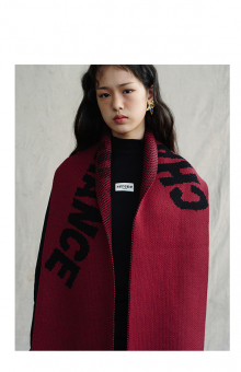 Knit muffler(Burgundy)