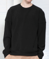 New Wave Sweatshirt 소매 포인트 기모맨투맨 (black)