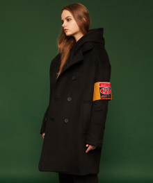 [unisex] Armband double brested coat (black)
