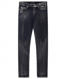 M#1100 upscale silver grey coated jeans