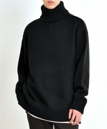TP65 WELL MADE KNIT TURTLE NECK (BLACK)