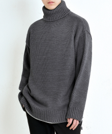 TP65 WELL MADE KNIT TURTLE NECK (GRAY)