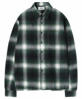 M#1106 retro check shirt (green)