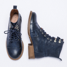 PANDORA_Dark Blue_Lace-up boots 【판도라_다크블루_레이스업부츠】