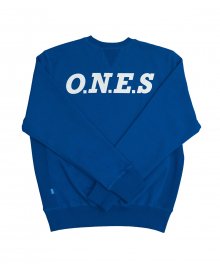 [O.N.E.S] BACK SWEAT SHIRTS (BLUE) - 기모