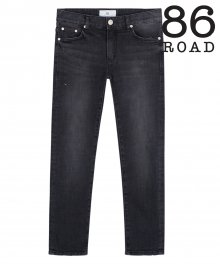 86RJ-1708_simple ninecut black jeans