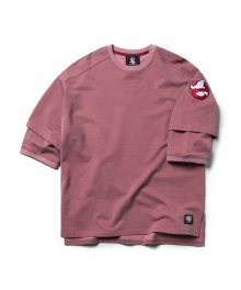 CRITIC X GHOSTBUSTERS LAYERED OVERFIT T-SHIRT(BURGUNDY)_CSOEPRM02MP3