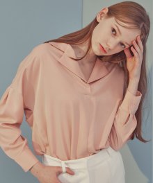 ONE BUTTON BLOUSE_BEIGE