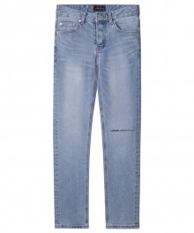 M#1214 iceblue-cutted buttonfly jeans