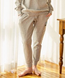 [UNISEX] KNEE PATCHED JOGGER SWEAT-PANTS(Gray)