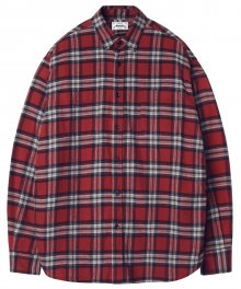 M#1215 multi color check shirt (red)
