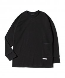 Big Pocket Layerd T-Shirt (Black)