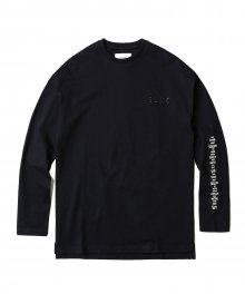 Patched Long Sleeve Tee (Black)