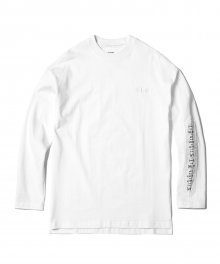 Patched Long Sleeve Tee (White)