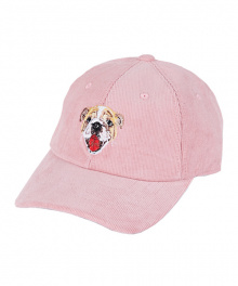 Bulldog corduroy ballcap baby pink