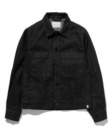 DENIM POCKET OVER JACKET washed black