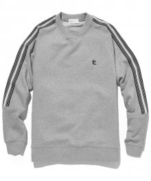 OG STRIPE TAPED SWEATSHIRT heather gray