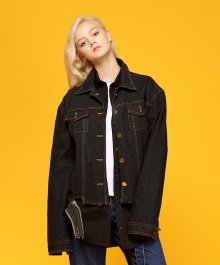 MG7S DENIM CUTTING JACKET (BLACK)