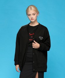 MG7S BLEU LOGO CARDIGAN (BLACK)