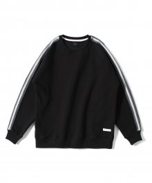 Tape Raglan Sweatshirt (Black)