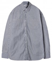 M#1233 basic form 2 pocket shirt (stripe)