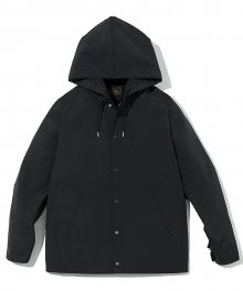 hooded coach jacket black