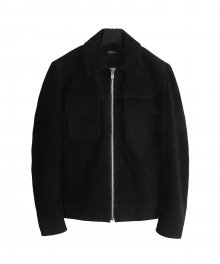 Suede pocket jacket (black)