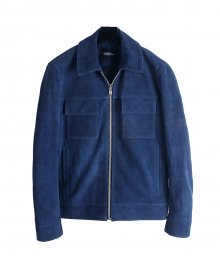 Suede pocket jacket (blue)