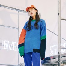 [SS17 Colour] Color Block Knit(Black)