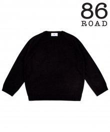 86RJ-2711 loose basic knit _black