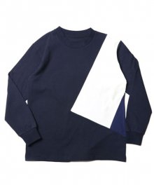COLOR LINE LONG SLEEVE T-SHIRTS NAVY