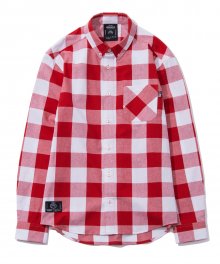 2017 GINGHAM CHECK BACK PRINT SHIRT (RED) [GS005F13RE]