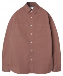 M#1240 basic form 2 pocket shirt (brick)