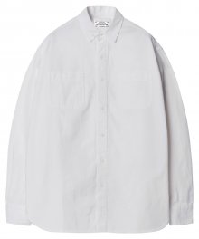 M#1239 basic form 2 pocket shirt (white)