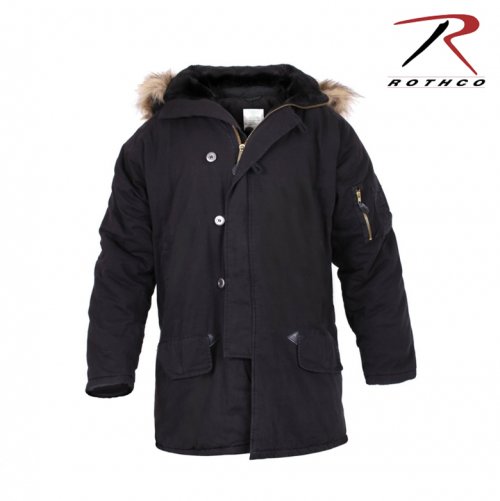 Винтажная хлопковая парка N3B (Black)