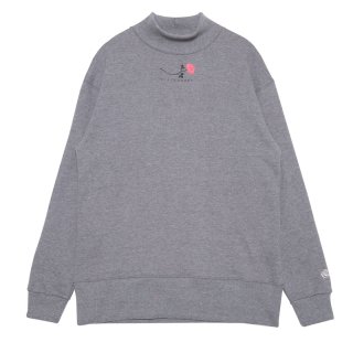 블랙후디(BLACK HOODY) SINGLE ROSE MIDNECK SWEATSHIRT GREY