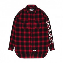 OVERSIZE CHECK SHIRTS-CHECK RED