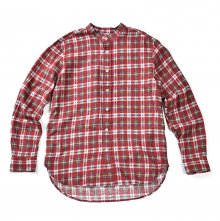 17SS STAND COLLAR SHIRT RED CHECK