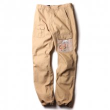 Embroidery Cargo Pants -Beige-
