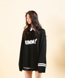 [UNISEX]오버사이즈 로고 니트 _ 블랙