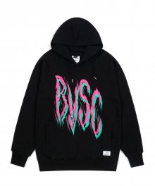 DAMAGE MEDIUM SWEAT HOODIE BLACK