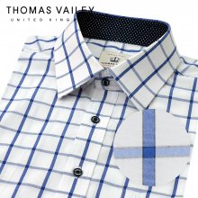 [THOMAS VAILEY] 토마스 베일리 남성드레스셔츠 화이트 빅체크 슬림핏 1THTHA4MSU121