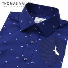 [THOMAS VAILEY] 토마스 베일리 남성드레스셔츠 네이비 고래 슬림핏 1THTHA4MSU119