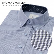 [THOMAS VAILEY] 토마스 베일리 남성드레스셔츠 블루 하운드체크 슬림핏 1THTHA4MSU113