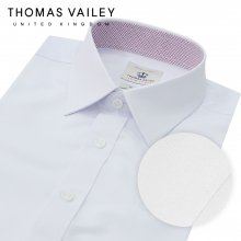 [THOMAS VAILEY] 토마스 베일리 남성드레스셔츠 화이트 솔리드 슬림핏 1THTHA4MSU101