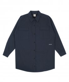 MG7S OVER SIZE SHIRTS (NAVY)