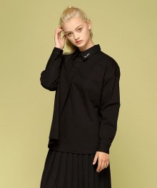 MG7S PLACKET SHIRTS (BLACK)